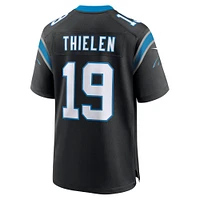 Maillot de match d'équipe des Panthers la Caroline noirs pour homme Nike Adam Thielen