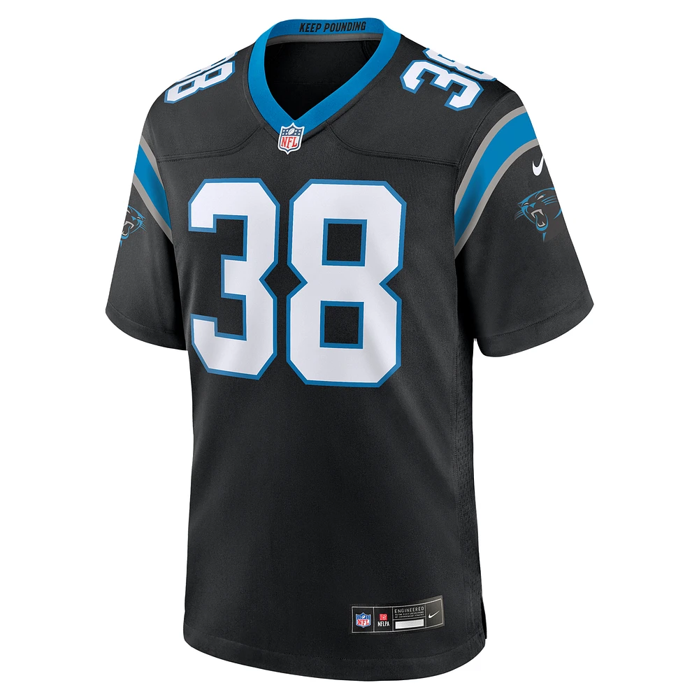 Maillot de match Nike Amaré Barno pour hommes, noir, Carolina Panthers