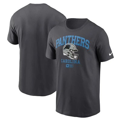 Men's Nike Anthracite Carolina Panthers Helmet Essential T-Shirt