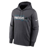 Men's Nike Anthracite Carolina Panthers Prime Logo Name Split Pullover Hoodie