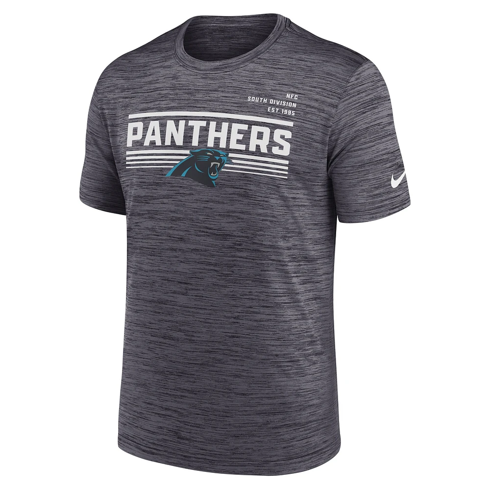 Men's Nike Anthracite Carolina Panthers Yardline Velocity Performance T-Shirt