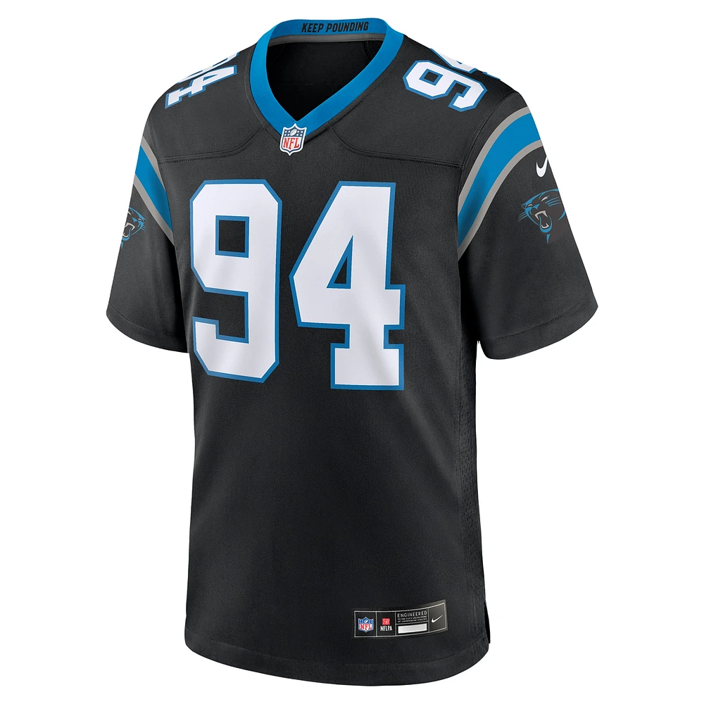 Maillot de match Nike A'Shawn Robinson pour homme, noir, Carolina Panthers