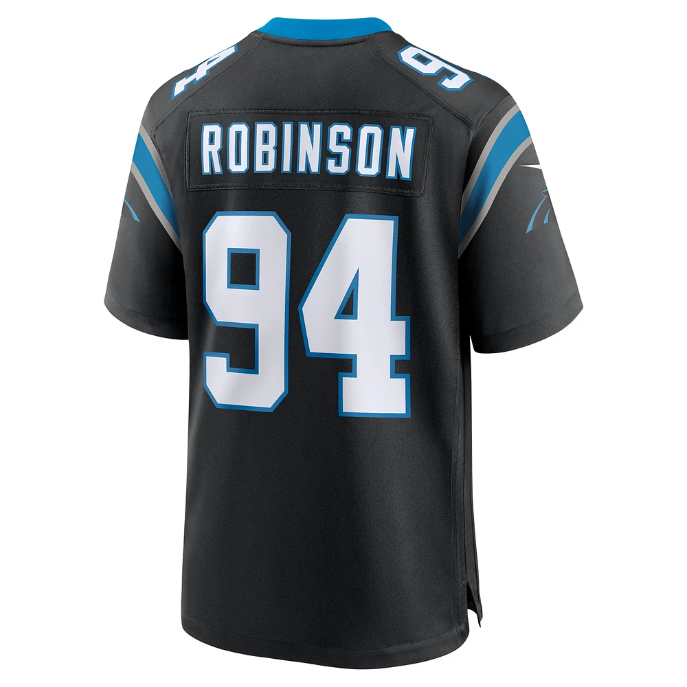 Maillot de match Nike A'Shawn Robinson pour homme, noir, Carolina Panthers