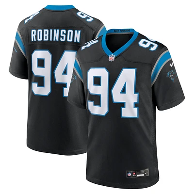 Maillot de match Nike A'Shawn Robinson pour homme, noir, Carolina Panthers