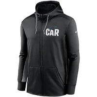 Men's Nike Black/Gray Carolina Panthers Mascot Performance Full-Zip Hoodie