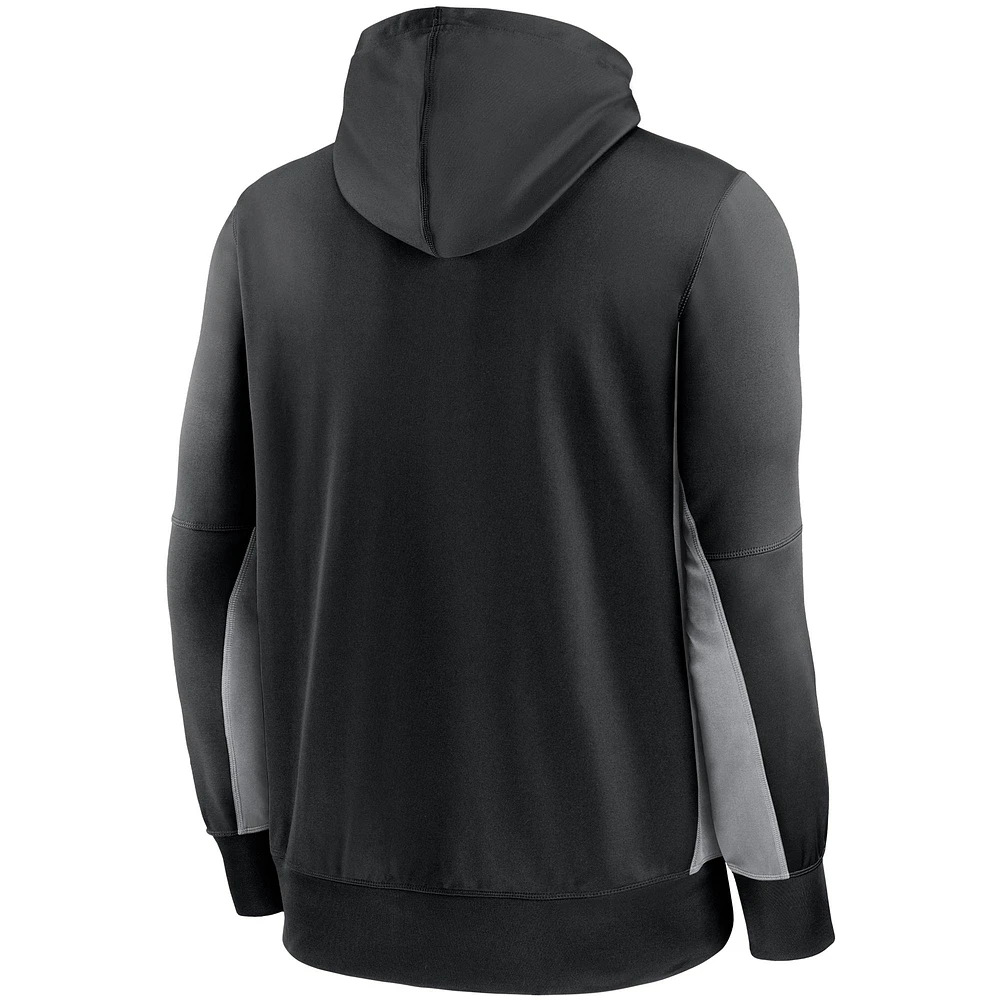 Men's Nike Black/Gray Carolina Panthers Mascot Performance Full-Zip Hoodie
