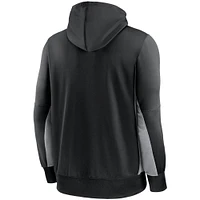 Men's Nike Black/Gray Carolina Panthers Mascot Performance Full-Zip Hoodie