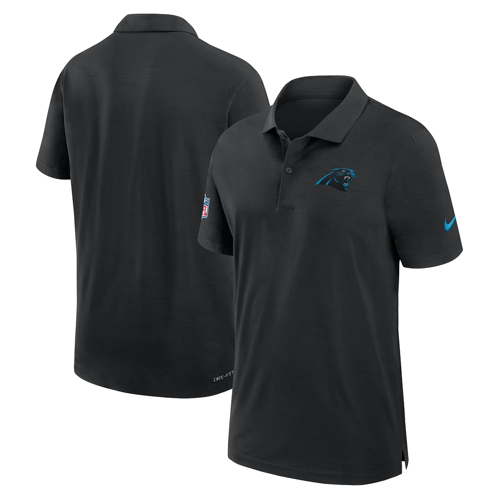 Polo Nike noir Carolina Panthers 2024/25 Sideline Performance pour homme