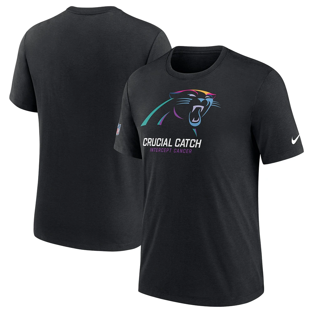 Men's Nike Black Carolina Panthers 2024 NFL Crucial Catch T-Shirt