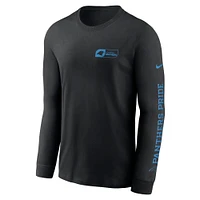 Men's Nike Black Carolina Panthers All Out Long Sleeve T-Shirt