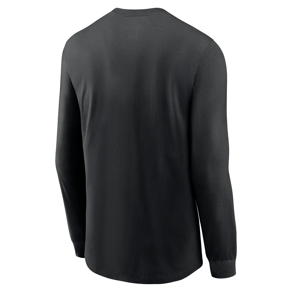 Men's Nike Black Carolina Panthers All Out Long Sleeve T-Shirt