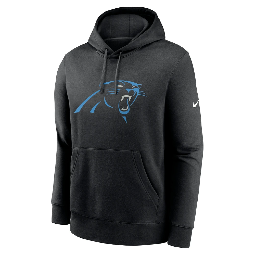 Sweat à capuche avec logo Nike Carolina Panthers Club pour homme, noir