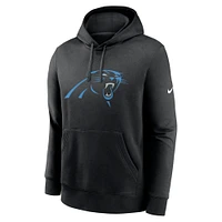 Men's Nike Black Carolina Panthers Club Logo Pullover Hoodie