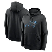 Men's Nike Black Carolina Panthers Club Logo Pullover Hoodie