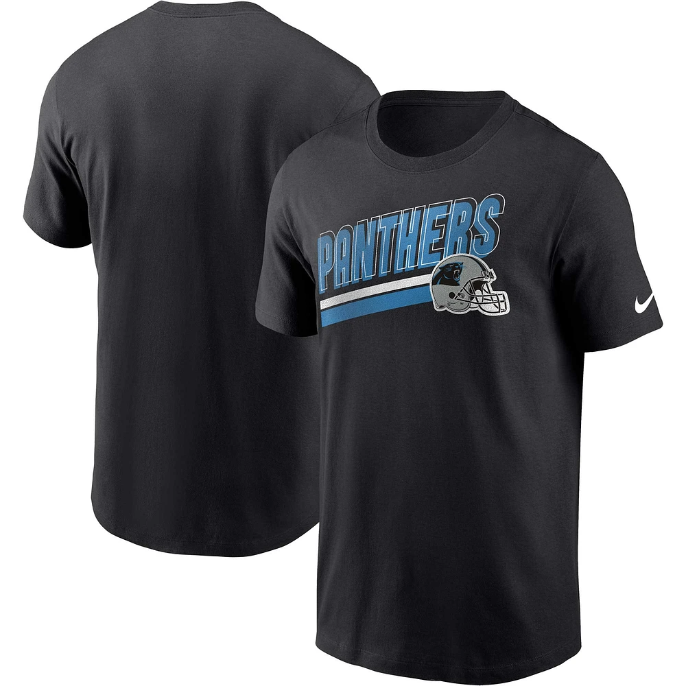 T-shirt Nike Black Carolina Panthers Essential Blitz Lockup pour homme