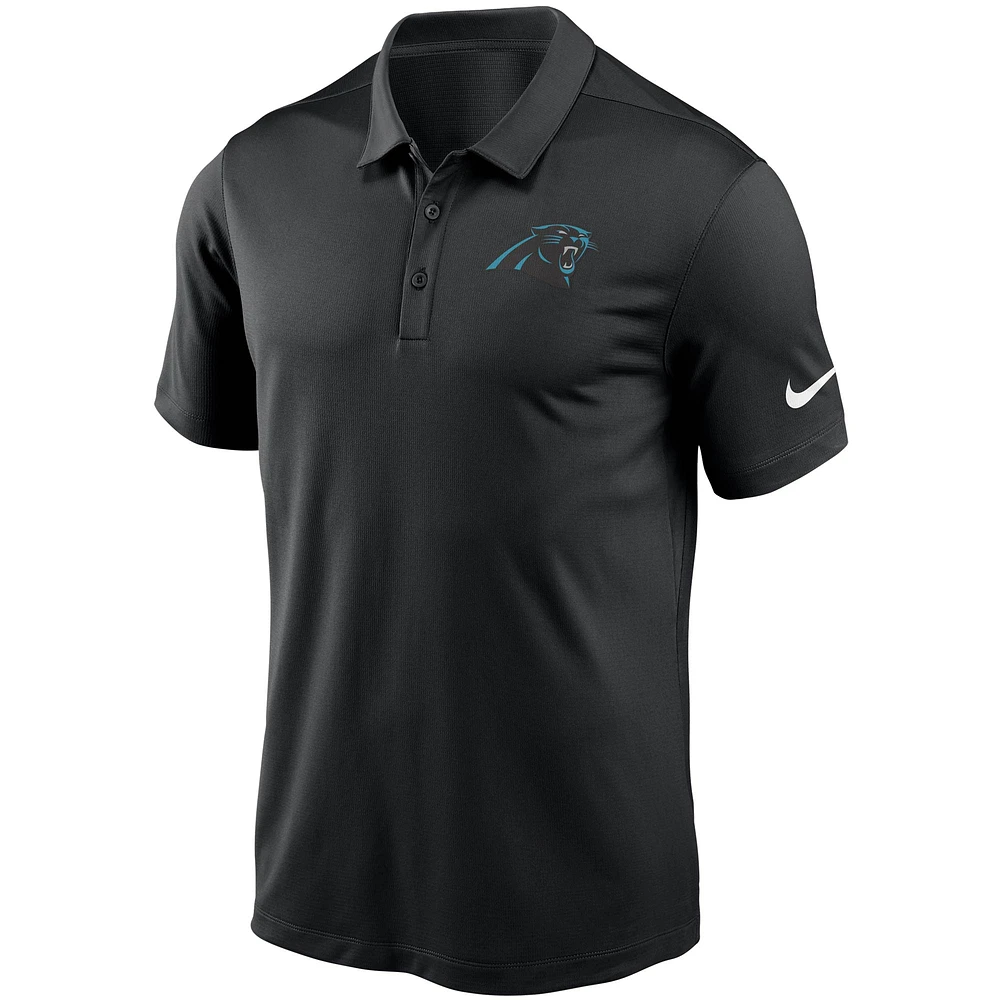 Polo Nike Black Carolina Panthers Fan Gear Franchise Heat-Sealed Graphic Team pour homme