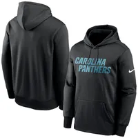 Chandail à capuchon Performance Wordmark Fan Gear des Panthers de la Caroline noirs Nike pour homme