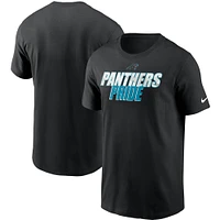 T-shirt Nike noir pour homme avec inscription Hometown Local des Carolina Panthers