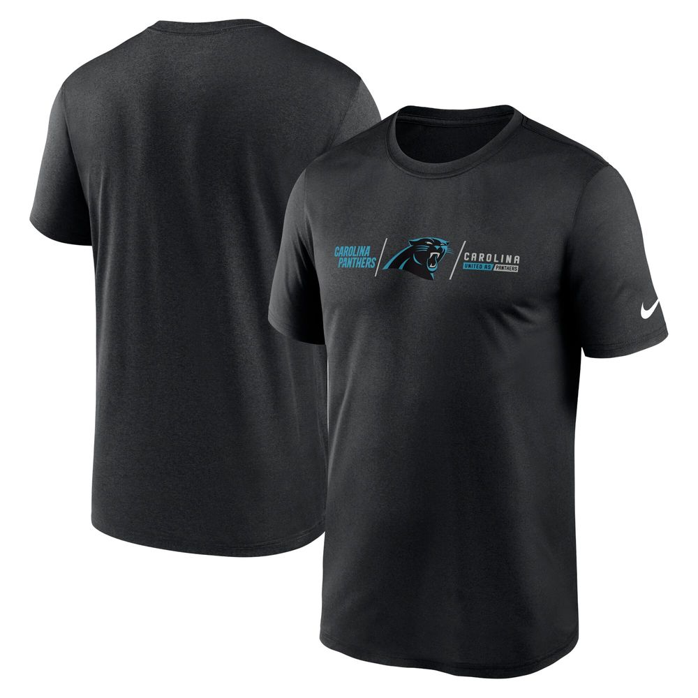 Men's Nike Black Carolina Panthers Horizontal Lockup Legend Performance T-Shirt