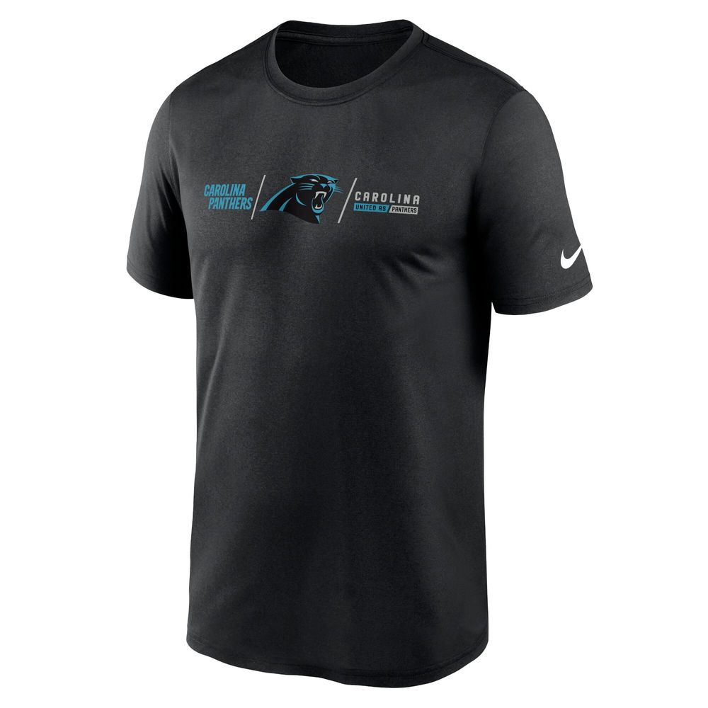 Men's Nike Black Carolina Panthers Horizontal Lockup Legend Performance T-Shirt