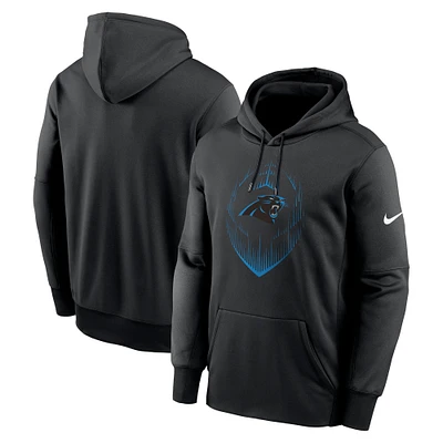 Men's Nike Black Carolina Panthers Icon Performance Pullover Hoodie