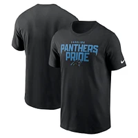 T-shirt essentiel local des Panthers de la Caroline noirs Nike pour homme