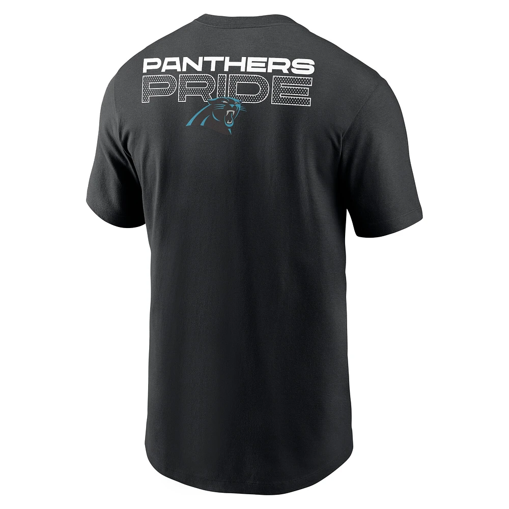 T-shirt à manches courtes pour homme Nike Carolina Panthers Local Phrase