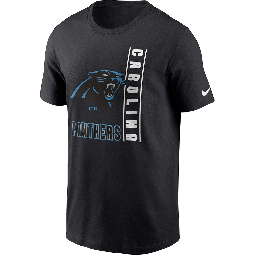 T-shirt essentiel Nike Black Carolina Panthers Lockup pour homme