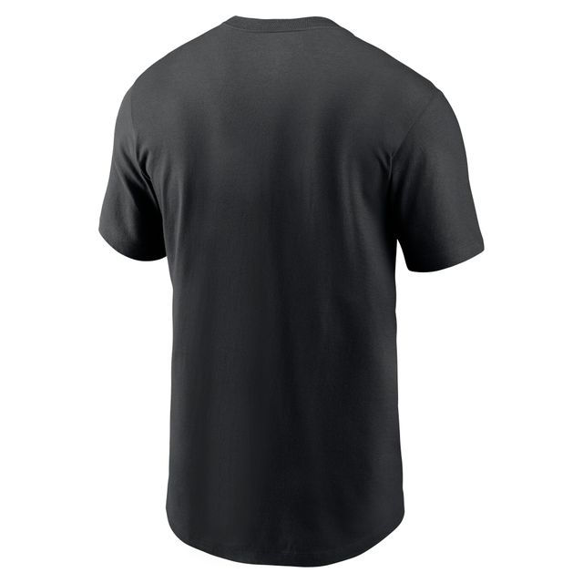 T-shirt à manches longues Nike pour homme des Panthers de la Caroline, noir