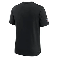 T-shirt de performance Crucial Catch NFL pour homme Nike Black Carolina Panthers