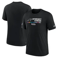 T-shirt de performance Crucial Catch NFL pour homme Nike Black Carolina Panthers