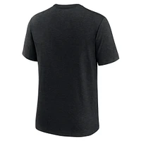 T-shirt tri-mélange Nike Black Carolina Panthers Overlap Lockup pour homme