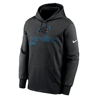 Sweat à capuche Nike Carolina Panthers Performance pour homme, noir