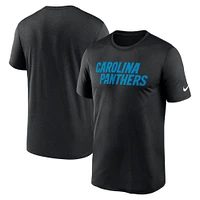 Men's Nike Black Carolina Panthers Primetime Legend Wordmark Performance T-Shirt