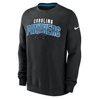 Men's Nike Black Carolina Panthers Rewind Club Pullover Sweatshirt