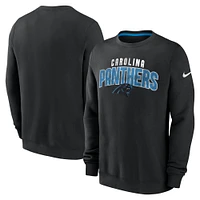 Men's Nike Black Carolina Panthers Rewind Club Pullover Sweatshirt