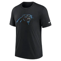 T-shirt à trois mélanges avec logo Rewind des Panthers de la Caroline noirs Nike pour homme