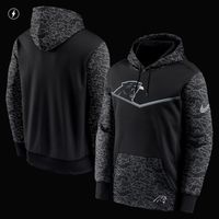 Men's Nike Black Carolina Panthers RFLCTV Chevron Pullover Hoodie