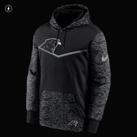 Men's Nike Black Carolina Panthers RFLCTV Chevron Pullover Hoodie