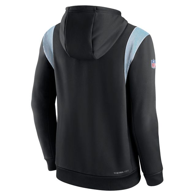 Chandail à capuchon Performance Stack Athletic des Panthers de la Caroline Noirs Nike pour homme