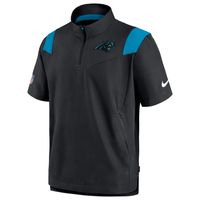 Men's Nike Black Carolina Panthers Sideline Coaches Chevron Lockup Pullover Top