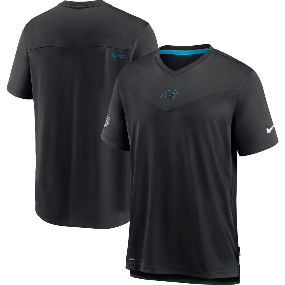 Lids Carolina Panthers Nike Sideline Coaches Performance V-Neck T-Shirt -  Black