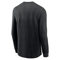 Men's Nike Black Carolina Panthers Sideline Infograph Lock Up Performance Long Sleeve T-Shirt