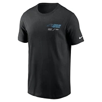 Men's Nike Black Carolina Panthers Sideline Infograph Lockup Performance T-Shirt