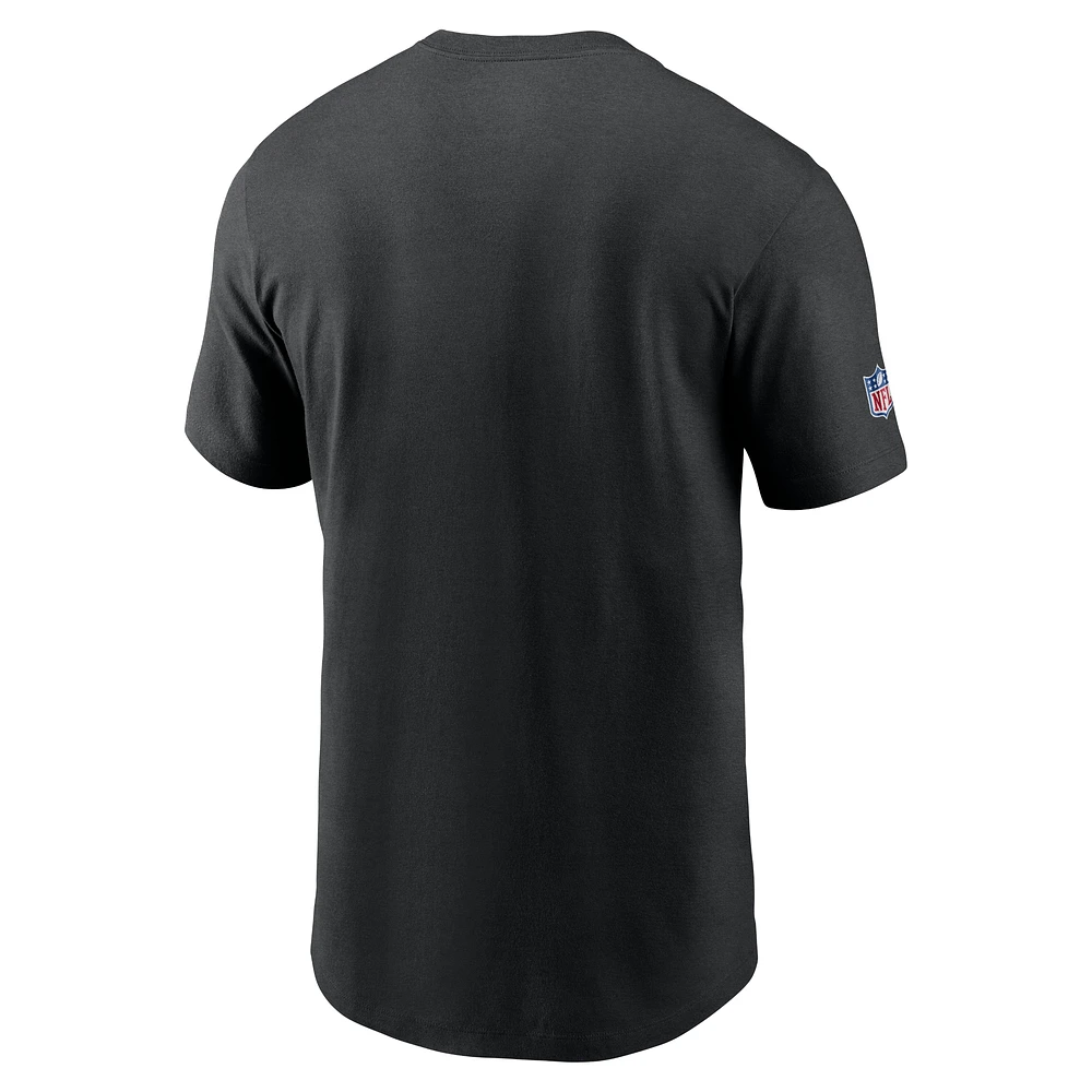 Men's Nike Black Carolina Panthers Sideline Infograph Lockup Performance T-Shirt