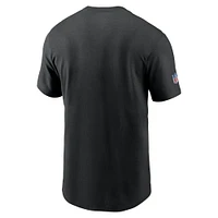 Men's Nike Black Carolina Panthers Sideline Infograph Lockup Performance T-Shirt