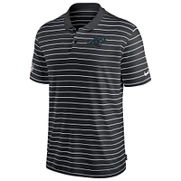 Polo de performance Nike Black Carolina Panthers Sideline Lock Up Victory pour hommes