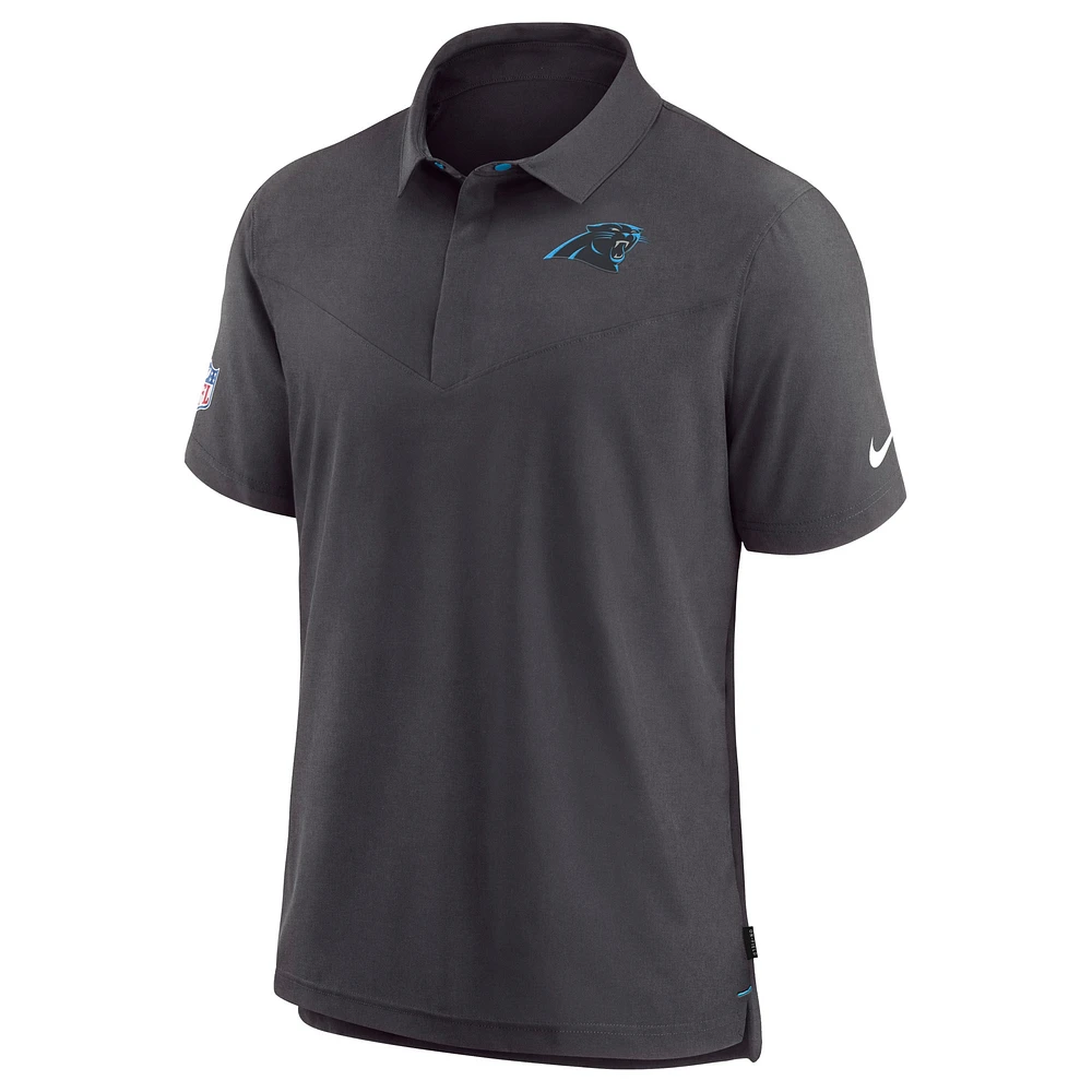 Men's Nike Black Carolina Panthers Sideline Lockup Performance Polo