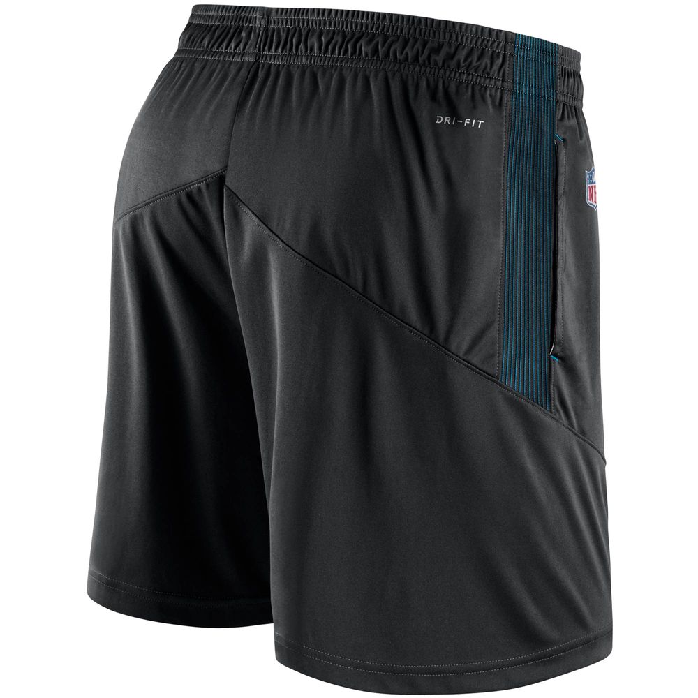 Men's Nike Black Carolina Panthers Sideline Performance Knit Shorts