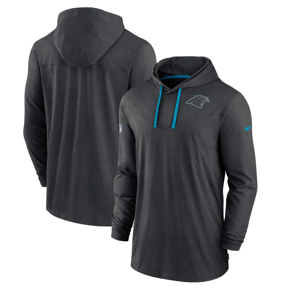 Nike Black Carolina Panthers Sideline Pop Performance pour homme - Chandail à capuchon